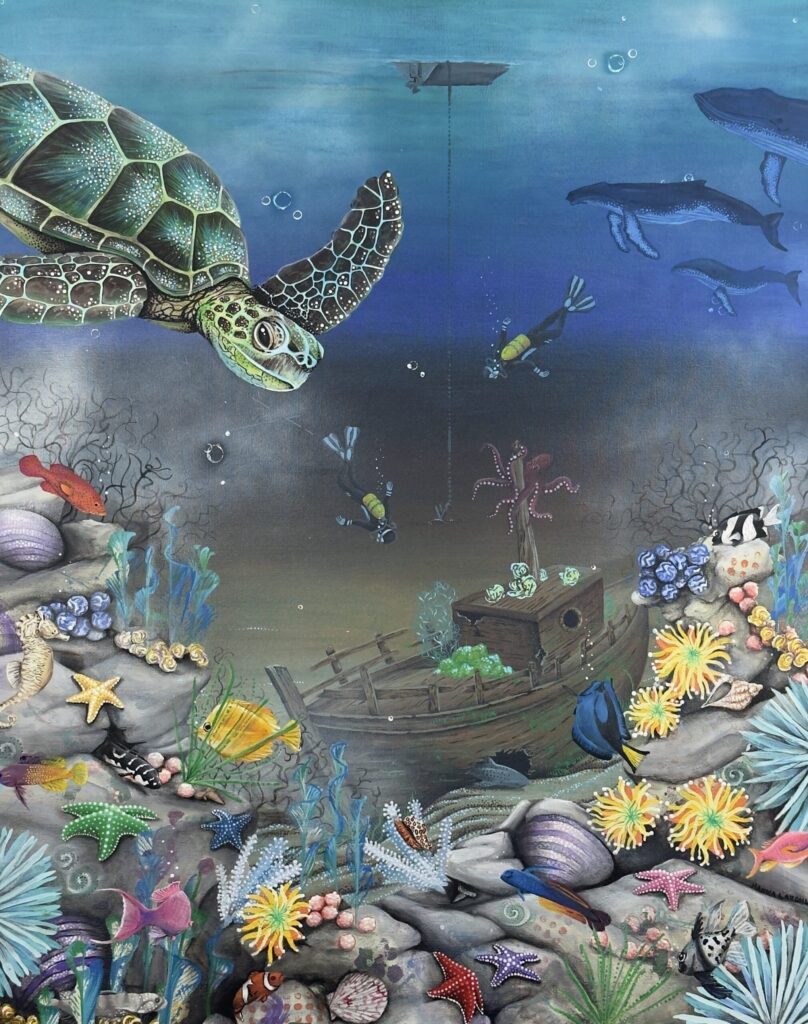 The Reef Between Us, acrylic on canvas, Hanna Rae
